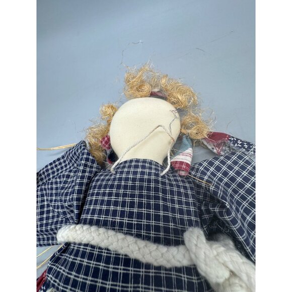 Handmade Patchwork Doll Fabric Bag With Rustic Country Style READ - Picture 7 of 8